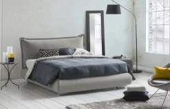 Letti Matrimoniali|Letti Contenitore > Dmora Letto matrimoniale contenitore 190x215cm - Arpino Grigio