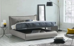 Letti Matrimoniali|Letti Contenitore > Dmora Letto matrimoniale contenitore 190x215cm - Arpino Grigio