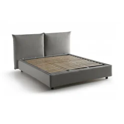 Letti Matrimoniali|Letti Contenitore > Dmora Letto matrimoniale contenitore 190x225cm - Arcole Grigio