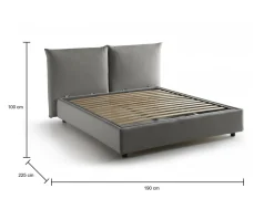 Letti Matrimoniali|Letti Contenitore > Dmora Letto matrimoniale contenitore 175x205cm con materasso - Anassimene Rosso