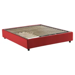 Letto matrimoniale contenitore rosso 175x205cm rivestimento lavabile - Apel