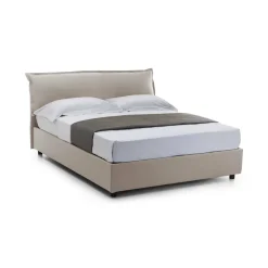 Letti Matrimoniali|Camera Da Letto > Dmora Letto matrimoniale contenitore tortora 175x205cm comodo - Almond Grigio Tortora