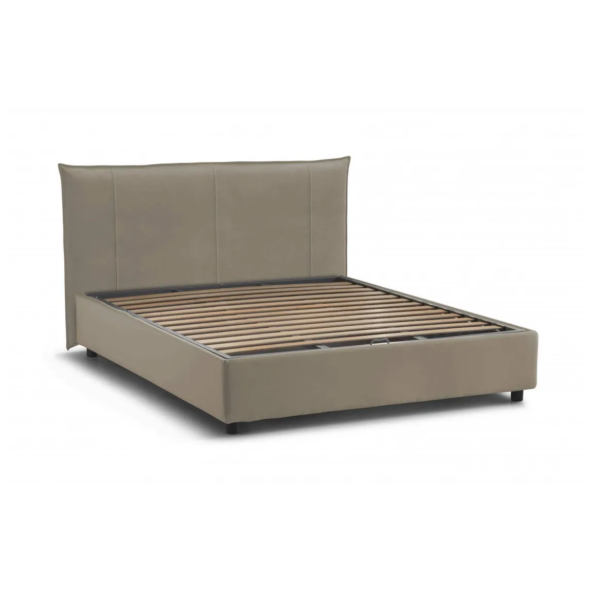 Letti Matrimoniali|Letti Contenitore > Dmora Letto matrimoniale contenitore tortora 175x205cm imbottito - Nessuna Grigio