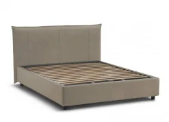 Letti Matrimoniali|Letti Contenitore > Dmora Letto matrimoniale contenitore tortora 175x205cm imbottito - Nessuna Grigio