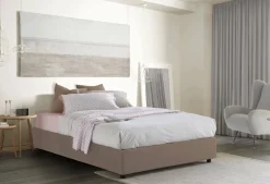 Letti Matrimoniali|Letti Contenitore > Dmora Letto matrimoniale contenitore tortora 175x205cm moderno - Andyymion Grigio Tortora
