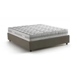 Letti Matrimoniali|Letti Contenitore > Dmora Letto matrimoniale contenitore tortora 175x205cm sfoderabile - Adelfia Grigio