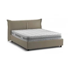 Letti Matrimoniali|Letti Contenitore > Dmora Letto matrimoniale contenitore tortora 175x215cm chic - Augite Grigio