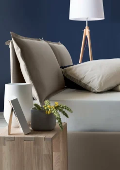 Letti Matrimoniali|Letti Contenitore > Dmora Letto matrimoniale contenitore tortora 175x215cm rivestimento in ecopelle - Aylyn Grigio