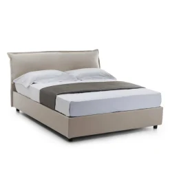 Letti Matrimoniali|Letti Contenitore > Dmora Letto matrimoniale contenitore tortora 175x215cm struttura in legno - Hackmanite Grigio