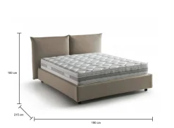 Letto matrimoniale contenitore tortora 190x215cm - Arpino