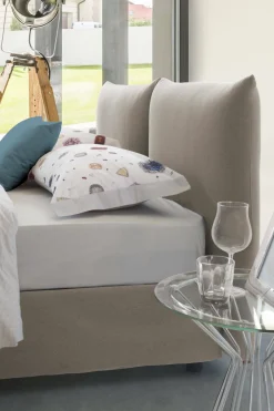 Letto matrimoniale contenitore tortora 190x215cm - Arpino