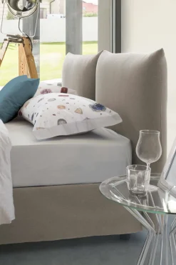 Letto matrimoniale contenitore tortora 190x225cm - Arcole