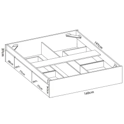 Letto matrimoniale economico bianco 160x197cm - Angus