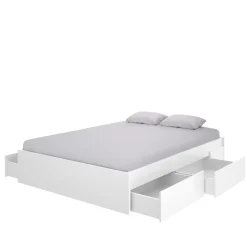 Letto matrimoniale economico bianco 160x197cm - Angus