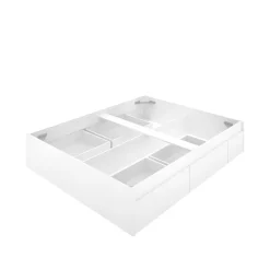 Letto matrimoniale economico bianco 160x197cm - Angus