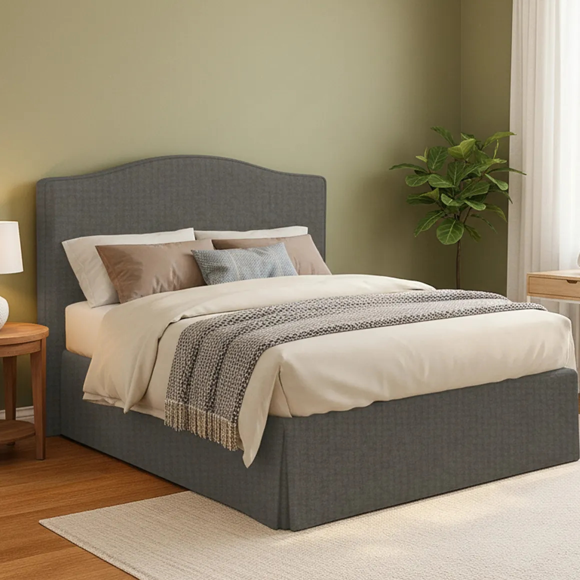 Letti Matrimoniali|Letti Contenitore > Dmora Letto Matrimoniale Sfoderabile Contenitore, Dimensione Materasso 160x200 cm Made in Italy - Orino Grigio Antracite