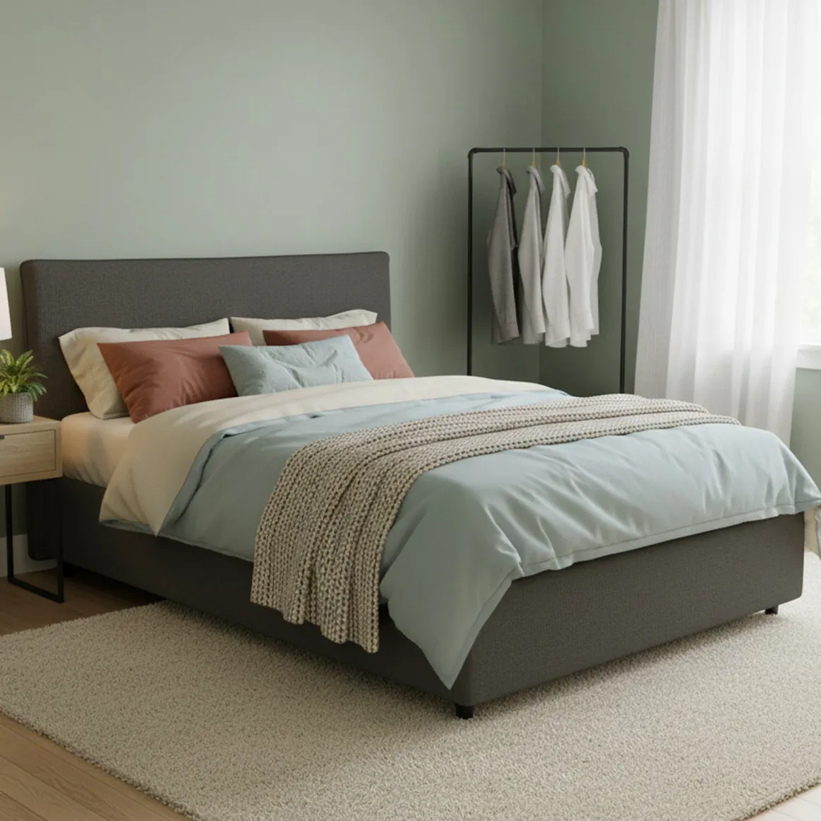 Letti Matrimoniali|Letti Contenitore > Dmora Letto Matrimoniale Sfoderabile Contenitore, Dimensione Materasso 160x200 cm Made in Italy - Rozzone Grigio Antracite
