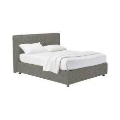 Letti Contenitore > Dmora Letto Matrimoniale Sfoderabile Contenitore, Dimensione Materasso 160x200 cm - Melilli Grigio Cenere