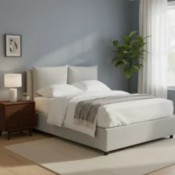 Letti Matrimoniali|Letti Contenitore > Dmora Letto Matrimoniale Sfoderabile Contenitore, Dimensione Materasso 160x200 cm - Frinco Grigio Chiaro