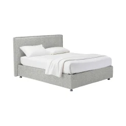 Letti Matrimoniali|Letti Contenitore > Dmora Letto Matrimoniale Sfoderabile Contenitore, Dimensione Materasso 160x200 cm - Melilli Grigio Chiaro