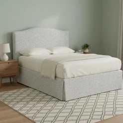 Letti Matrimoniali|Letti Contenitore > Dmora Letto Matrimoniale Sfoderabile Contenitore, Dimensione Materasso 160x200 cm - Orino Grigio Chiaro