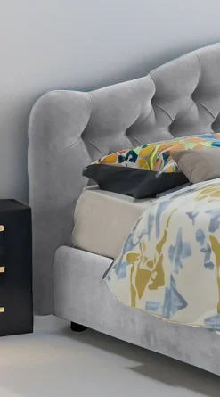 Letti Matrimoniali|Letti Contenitore > Dmora Letto Matrimoniale Materasso Incluso Sfoderabile, Contenitore Made in Italy - Alfer Grigio