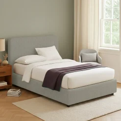 Letti Matrimoniali|Letti Contenitore > Dmora Letto Matrimoniale Sfoderabile Contenitore, Dimensione Materasso 160x190 cm Made in Italy - Levice Grigio Sabbia
