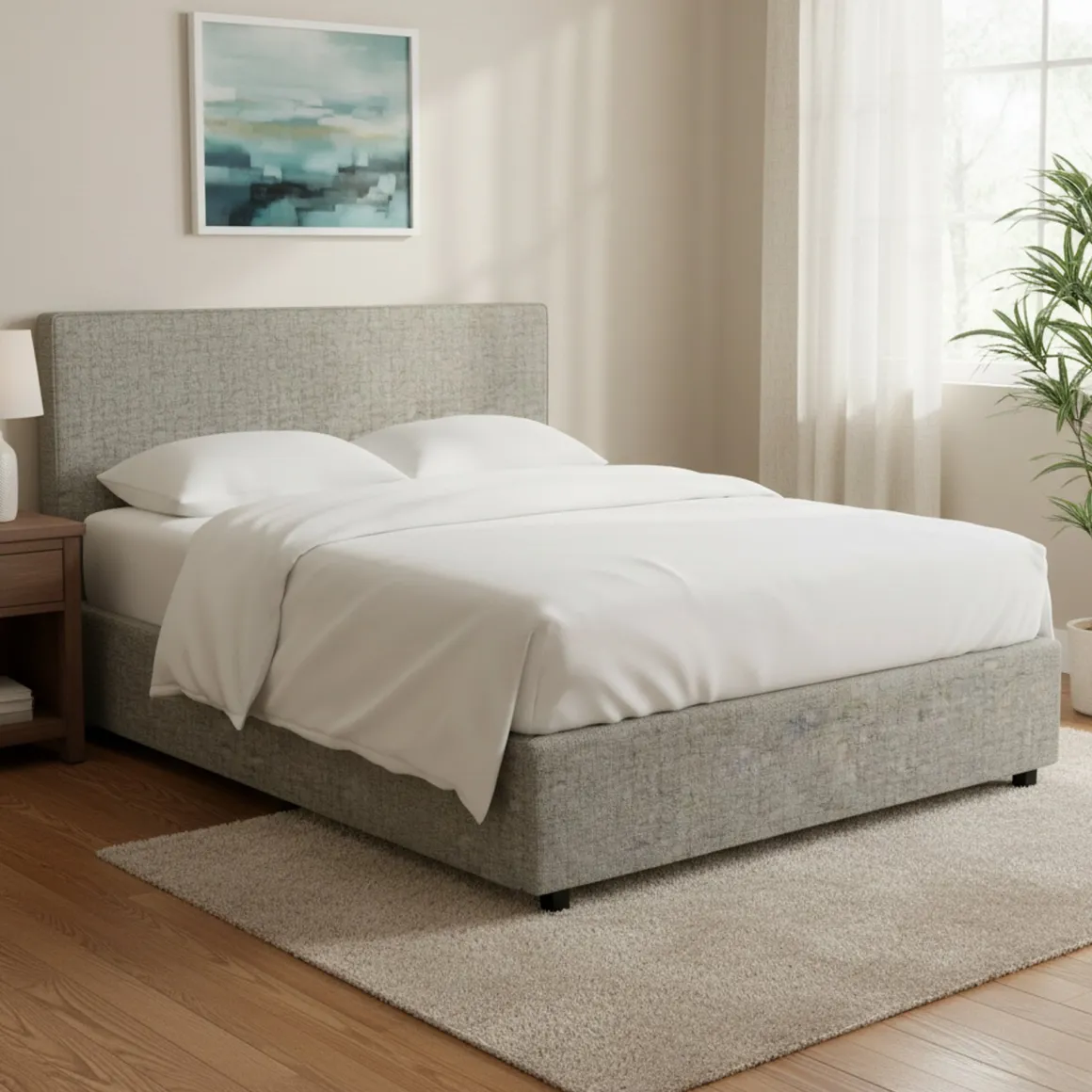 Letti Matrimoniali|Letti Contenitore > Dmora Letto Matrimoniale Sfoderabile Contenitore, Dimensione Materasso 160x200 cm Made in Italy - Lenta Grigio Sabbia