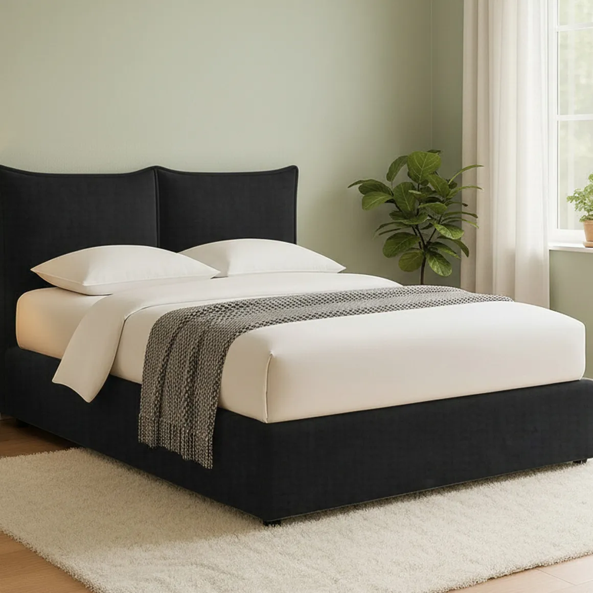 Letti Matrimoniali|Letti Contenitore > Dmora Letto Matrimoniale Sfoderabile Contenitore, Dimensione Materasso 160x190 cm - Colere Grigio Scuro