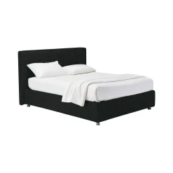 Letti Matrimoniali|Letti Contenitore > Dmora Letto Matrimoniale Sfoderabile Contenitore, Dimensione Materasso 160x190 cm - Issime Grigio Scuro