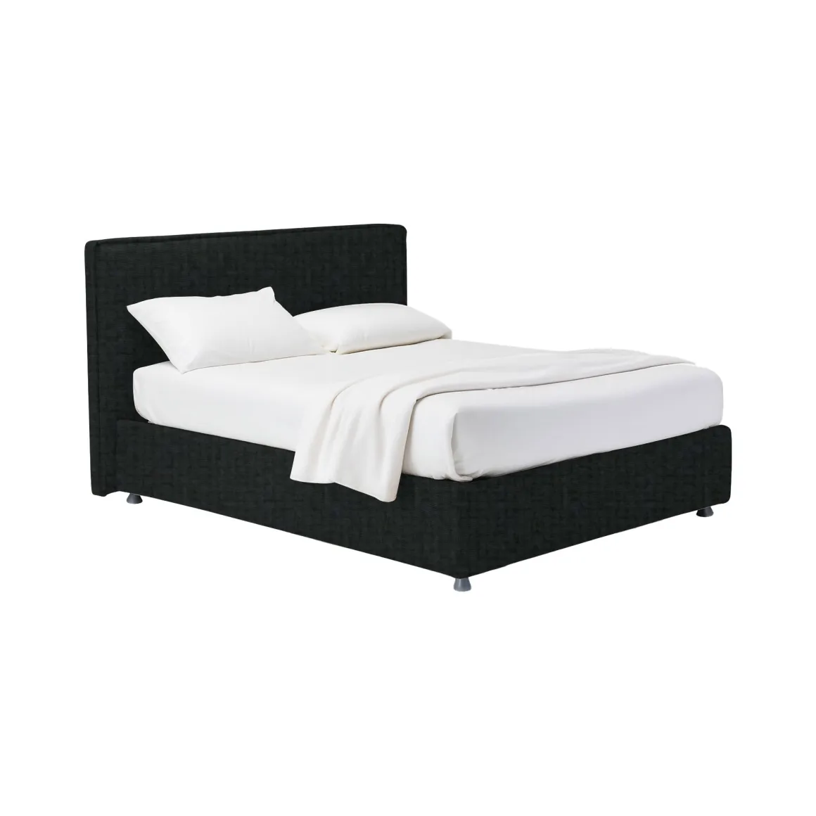 Letti Matrimoniali|Letti Contenitore > Dmora Letto Matrimoniale Sfoderabile Contenitore, Dimensione Materasso 160x190 cm - Issime Grigio Scuro
