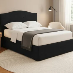 Letti Matrimoniali|Letti Contenitore > Dmora Letto Matrimoniale Sfoderabile Contenitore, Dimensione Materasso 160x200 cm - Argentina Grigio Scuro