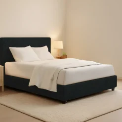 Letti Matrimoniali|Letti Contenitore > Dmora Letto Matrimoniale Sfoderabile Contenitore, Dimensione Materasso 160x200 cm - Melilli Grigio Scuro