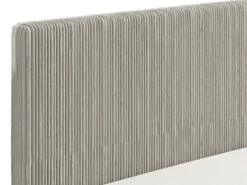 Letto Matrimoniale Grigio Tortora Testiera Imbottita Effetto Velluto Dimensione Materasso 160x200 cm, Peso Supportato 200 kg - Caprezzo