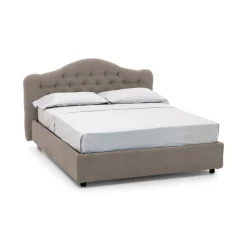 Letti Matrimoniali > Dmora Letto Matrimoniale  Materasso Incluso Sfoderabile, Contenitore Made in Italy - Allik Grigio Tortora