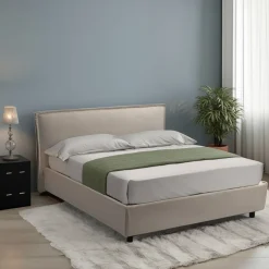 Letti Matrimoniali > Dmora Letto Matrimoniale Sfoderabile Contenitore, Dimensione Materasso 160x190 cm Made in Italy - Alcatron Grigio Tortora