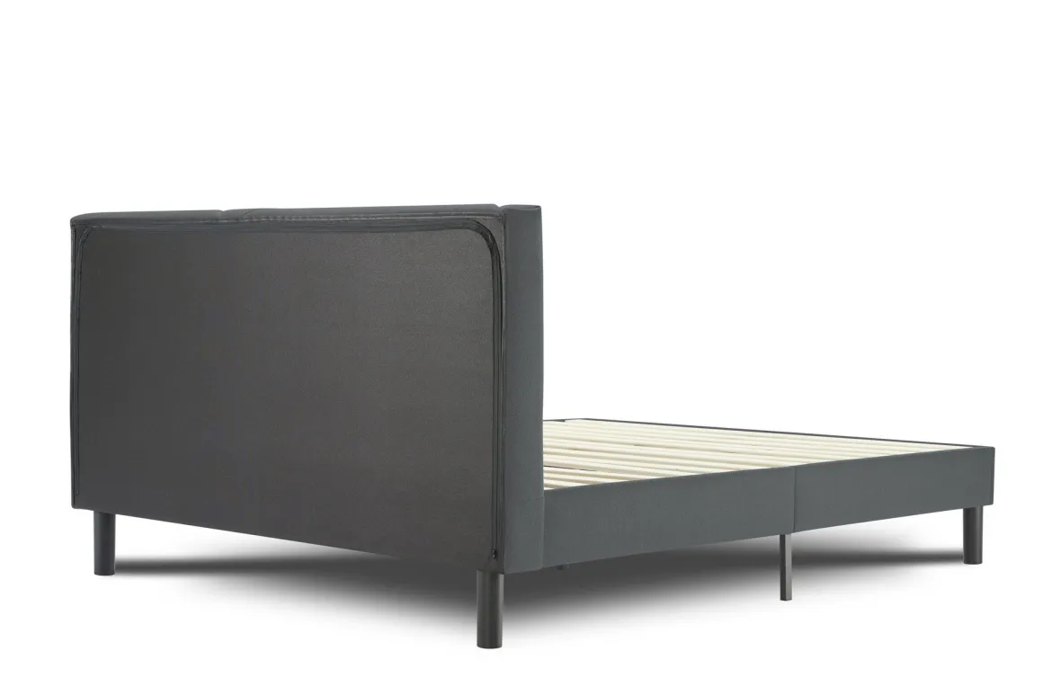 Letto matrimoniale grigio 169x204cm imbottito - Morpheus