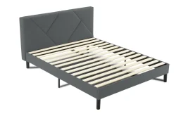 Letto matrimoniale grigio 169x204cm imbottito - Morpheus