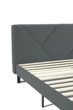 Letto matrimoniale grigio 169x204cm imbottito - Morpheus