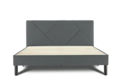 Letto matrimoniale grigio 169x204cm imbottito - Morpheus