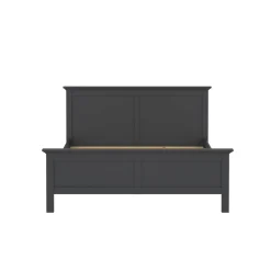 Letto matrimoniale grigio 199x210cm rete inclusa - Abies