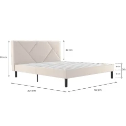 Letti Matrimoniali > Dmora Letto matrimoniale Hypnos, 160x200 cm, Blu