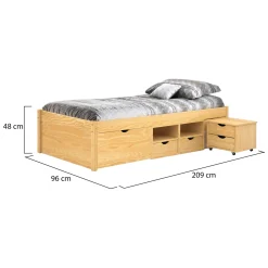 Letto Matrimoniale Marrone Contenitore Matrimoniale, - Cavallo