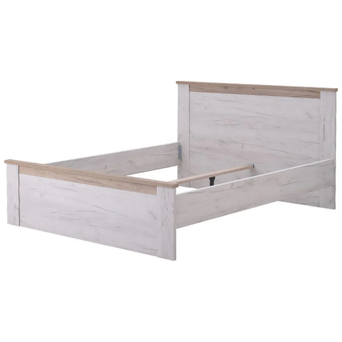 Letti Matrimoniali > Dmora Letto Matrimoniale Marrone Larice Chiaro Marrone Rovere Dimensione Materasso 160x200 cm Peso Supportato 200 kg, Matrimoniale - Claviere Marrone Rovere, Marrone Larice chiaro