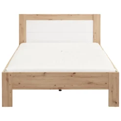 Letti Matrimoniali > Dmora Letto Matrimoniale Dimensione Materasso 160x200 cm Peso Supportato 200 kg, Matrimoniale - Coazze Marrone Rovere Nodi