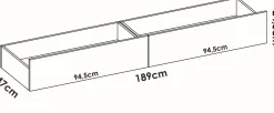 Letto matrimoniale moderno bianco 205x169cm robusto - Ferdie