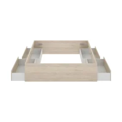 Letti Matrimoniali|Letti Contenitore > Dmora Letto matrimoniale moderno rovere 205x169cm - Ferdie Marrone Rovere