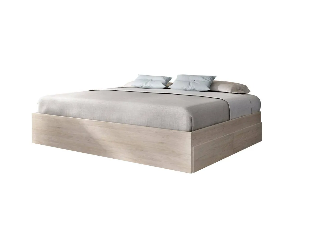 Letti Matrimoniali|Letti Contenitore > Dmora Letto matrimoniale moderno rovere 205x169cm - Ferdie Marrone Rovere