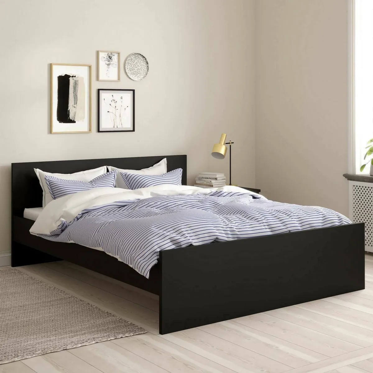 Letti Matrimoniali > Dmora Letto matrimoniale 166x206cm - Kaitak Nero