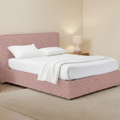 Letti Matrimoniali > Dmora Letto Matrimoniale Sfoderabile Contenitore, Dimensione Materasso 160x190 cm - Issime Rosa